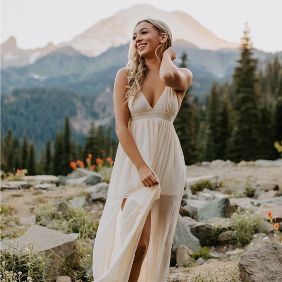 Blush bj cream slip dress - Picture 3 of 4